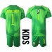 Günstige Brasilien Alisson Becker #1 Torwart Babykleidung Auswärts Fussballtrikot Kinder WM 2022 Kurzarm (+ kurze hosen)